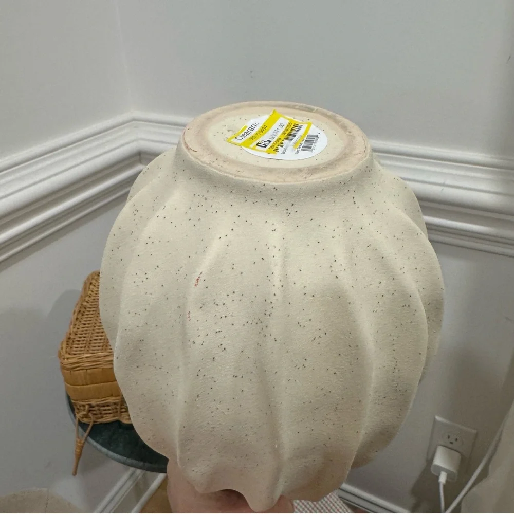 Tall Wavy Ceramic Vase - Threshold designed with Studio McGee